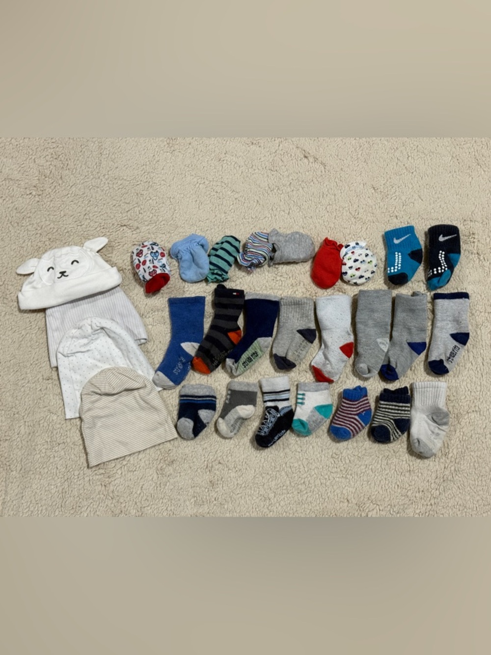 Assorted Baby Boys' Socks, Mittens & Beanie Hats